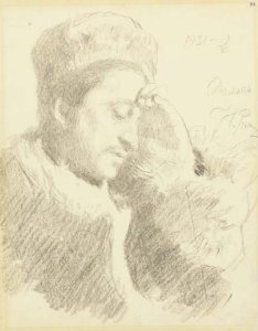 Russian wooden Church in a Graveyard