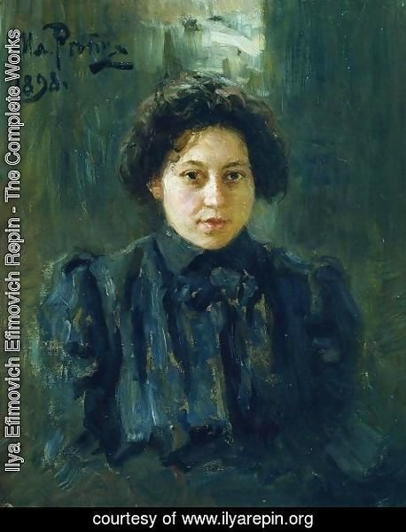 Ilya Efimovich Efimovich Repin - Portrait of the artist's daughter Nadezhda
