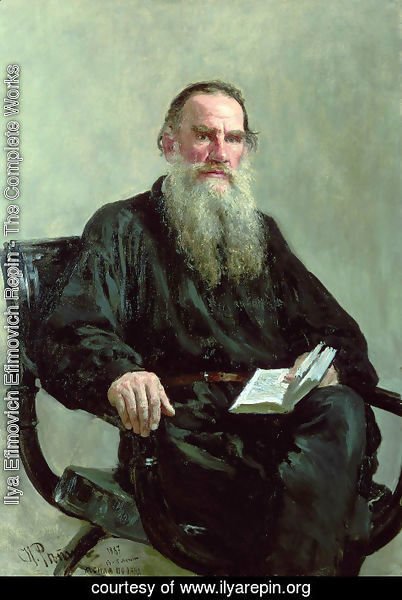 Ilya Efimovich Efimovich Repin - Portrait of Lev Tolstoy