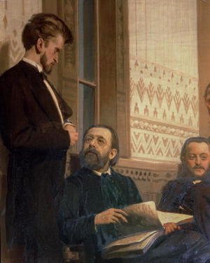 Ilya Efimovich Efimovich Repin - Eduard Frantsovitch Napravnik (1839-1916) and Bedrich Smetana (1824-84), from Slavonic Composers, 1890s