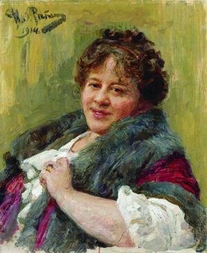 Ilya Efimovich Efimovich Repin - Portrait of Tatiana Olga Shchepkina-Kupernik (1874-1952) 1914