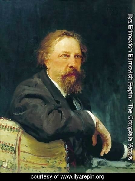 Ilya Efimovich Efimovich Repin - Portrait of the Author Count Alexey K. Tolstoy (1817-1875), 1896