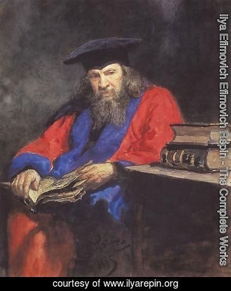 Ilya Efimovich Efimovich Repin - Portrait of Mendeleev