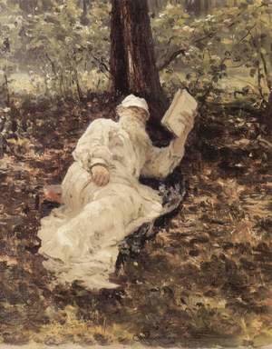 Ilya Efimovich Efimovich Repin - Portrait of Lev Tolstoy 1893