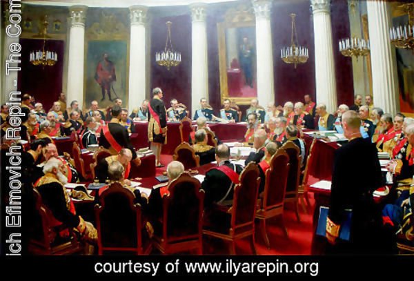 Ilya Efimovich Efimovich Repin - Ceremonial session of the State Council 1900