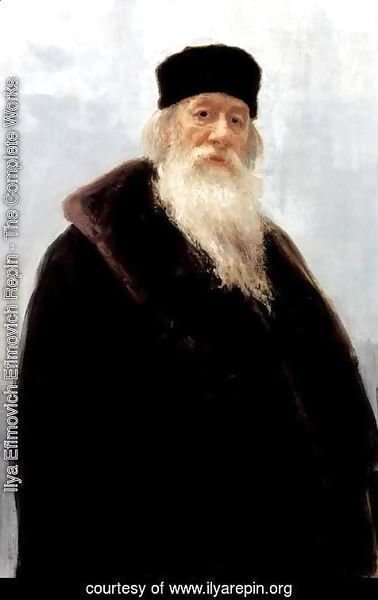 Ilya Efimovich Efimovich Repin - Portrait of Vladimir Vasil'evich Stasov (1824-1906) 1900