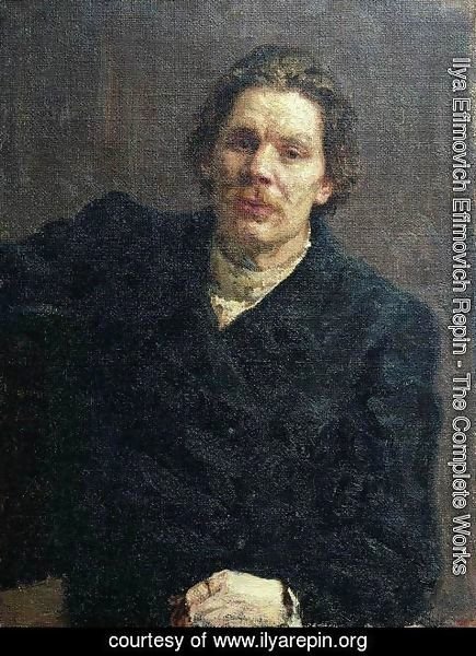 Ilya Efimovich Efimovich Repin - Portrait of Maxim Gorky (Aleksai Maksimovich Peshkov) (1868-1936) 1899