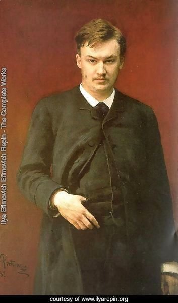 Portrait of the composer Alexander Konstantinovich Glazunov (1865-1936) 1887