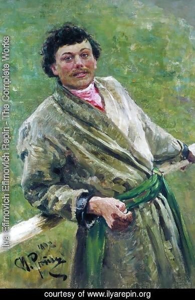 Ilya Efimovich Efimovich Repin - The Byelorussian, portrait of the peasant S. Shavrov, 1892
