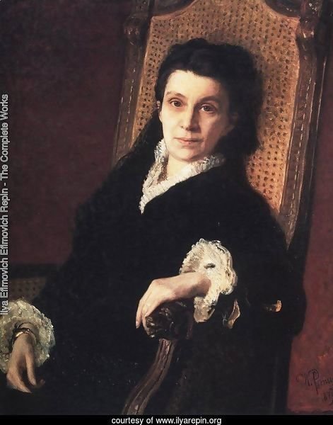 Portrait of Poliksena Stepanovna Stasova (1839-1918) wife of D.V. Stasov, 1879