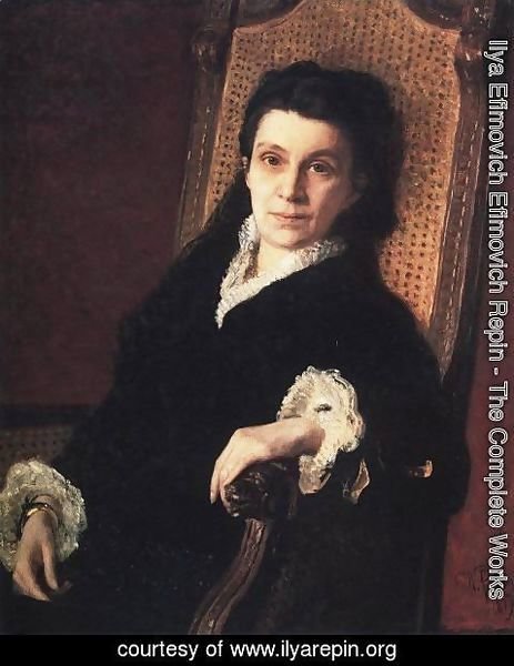 Ilya Efimovich Efimovich Repin - Portrait of Poliksena Stepanovna Stasova (1839-1918) wife of D.V. Stasov, 1879
