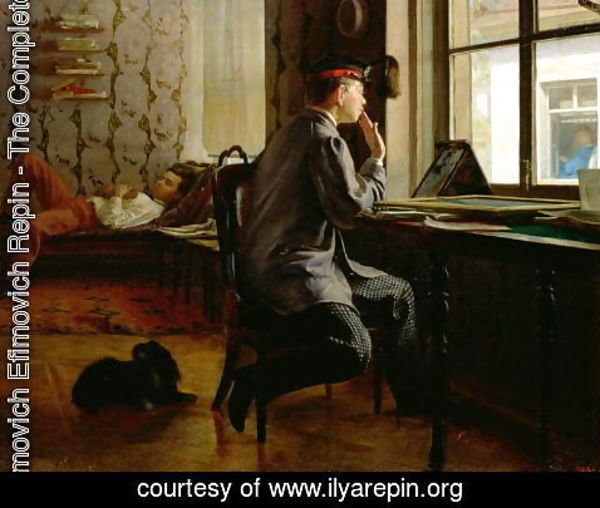 Ilya Efimovich Efimovich Repin - Preparing for Examinations, 1864