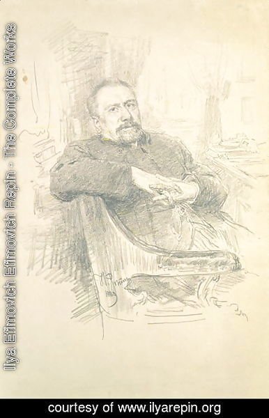 Portrait of Nikolaj Leskov (1831-95), 1889