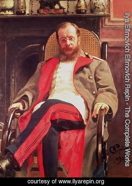 Ilya Efimovich Efimovich Repin - Portrait of Zesar Kjui (1835-1918), 1890