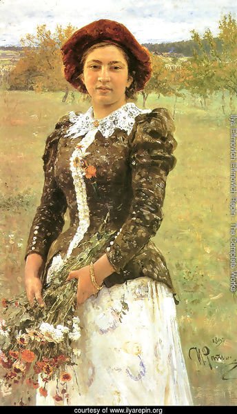 Autumn Bunch. Portrait of Vera Ilyinichna Repina, the Artist's Daughter
