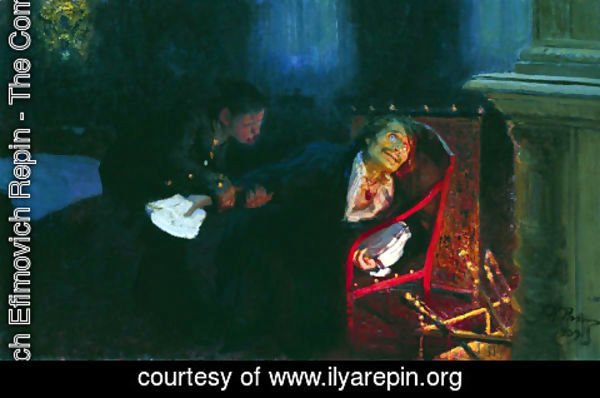 Ilya Efimovich Efimovich Repin - Gogol burning the manuscript of the second part of 'Dead Souls'