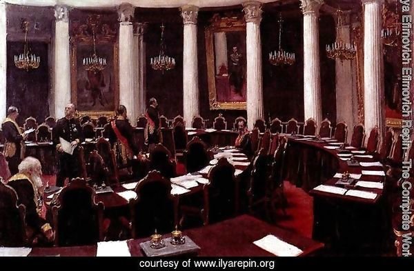 In the State Council Hall (Sketch for the picture Formal Session of the State Council)
