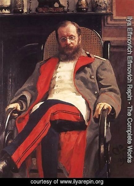 Ilya Efimovich Efimovich Repin - Portrait of Composer Cesar Antonovich Cui
