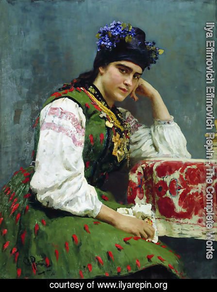 Ilya Efimovich Efimovich Repin - Portrait of Sophia Mikhailovna Dragomirova, general Mikhail Ivanovich Dragomirov's daughter