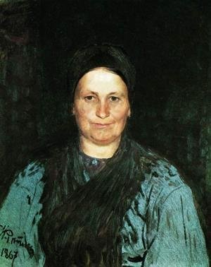 Ilya Efimovich Efimovich Repin - Portrait of Tatyana Stepanovna Repina, the artist's mother