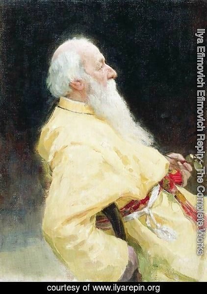 Ilya Efimovich Efimovich Repin - Portrait of Vladimir Vasilievich Stasov, Russian art historian and music critic 2