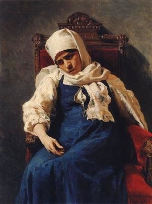 Ilya Efimovich Efimovich Repin - Portrait of actress Pelageya Antipevna Strepetova in the role of Elizabeth