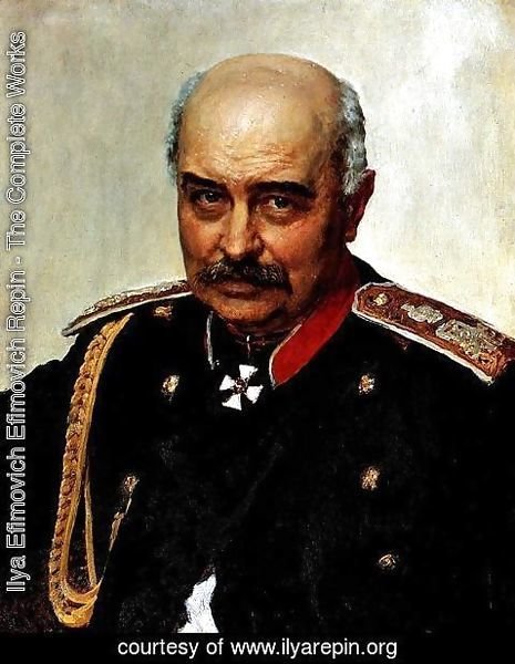Ilya Efimovich Efimovich Repin - Portrait of general and statesman Mikhail Ivanovich Dragomirov