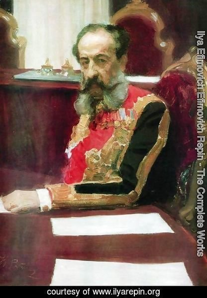 Ilya Efimovich Efimovich Repin - Portrait of member of State Council and Grand Chamberlain, Prince Mikhail Sergeyevich Volkonsky