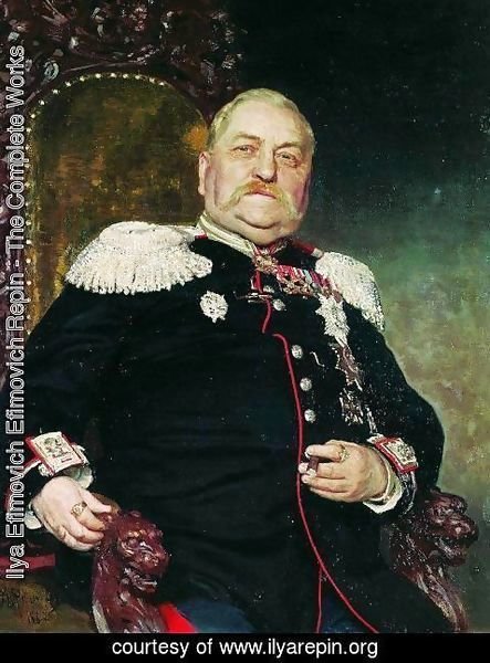 Ilya Efimovich Efimovich Repin - Portrait of military engineer Andrei Ivanovich Delvig