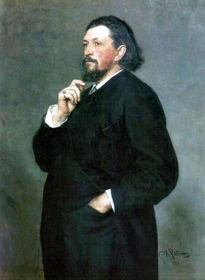 Ilya Efimovich Efimovich Repin - Portrait of music editor and patron Mitrofan Petrovich Belyayev