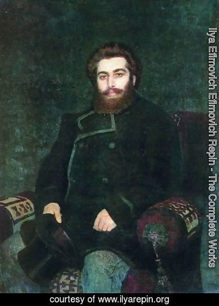 Ilya Efimovich Efimovich Repin - Portrait of painter Arkhip Ivanovich Kuindzhi