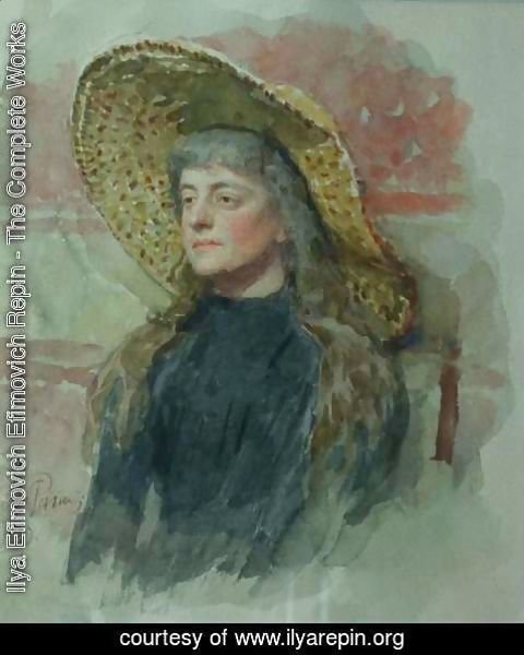 Ilya Efimovich Efimovich Repin - Portrait of painter Elizabeta Nikolayevna Zvantseva
