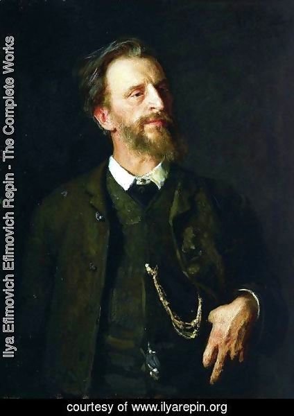 Ilya Efimovich Efimovich Repin - Portrait of painter Grigory Grigoryevich Myasoyedov