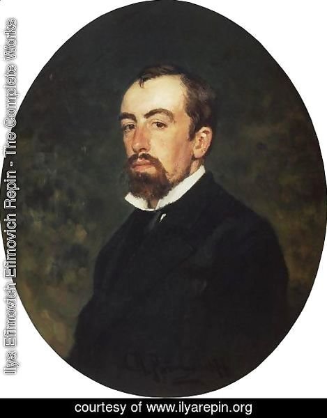 Ilya Efimovich Efimovich Repin - Portrait of painter Vasily Dmitrievich Polenov