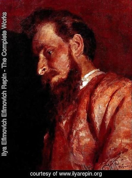 Ilya Efimovich Efimovich Repin - Portrait of painter Vladimir Karlovich Menk