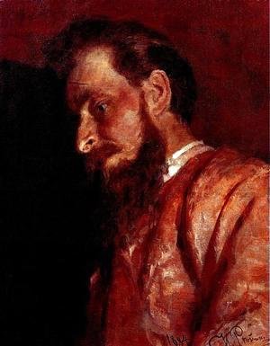 Ilya Efimovich Efimovich Repin - Portrait of painter Vladimir Karlovich Menk