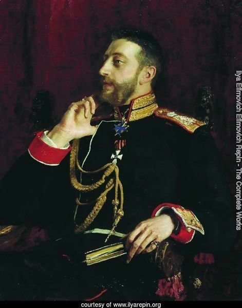 Portrait of poet Grand Prince Konstantin Konstantinovich Romanov