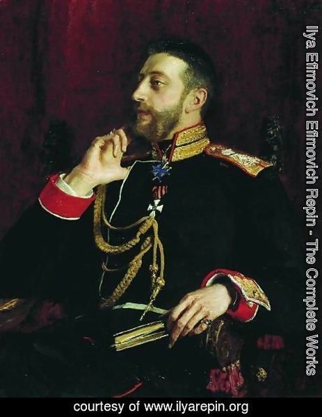 Ilya Efimovich Efimovich Repin - Portrait of poet Grand Prince Konstantin Konstantinovich Romanov