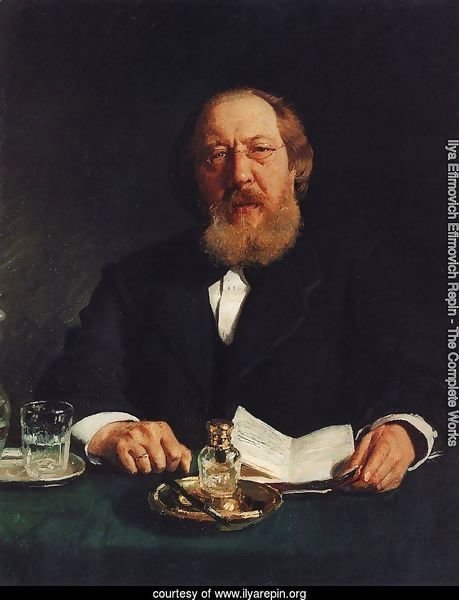 Portrait of poet and slavophile Ivan Sergeyevich Aksakov