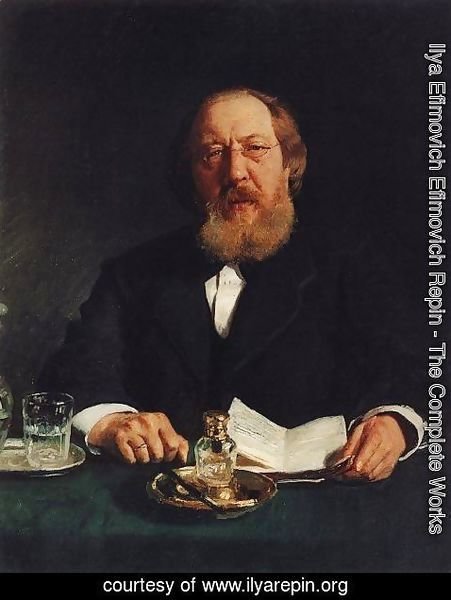 Ilya Efimovich Efimovich Repin - Portrait of poet and slavophile Ivan Sergeyevich Aksakov