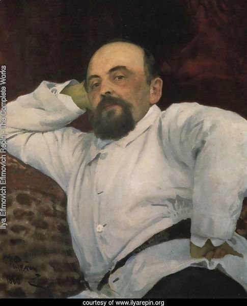 Portrait of railroad tycoon and patron of the arts Savva Ivanovich Mamontov