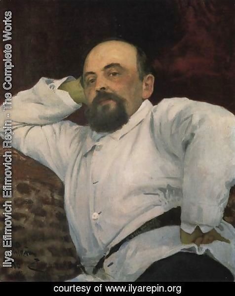 Ilya Efimovich Efimovich Repin - Portrait of railroad tycoon and patron of the arts Savva Ivanovich Mamontov