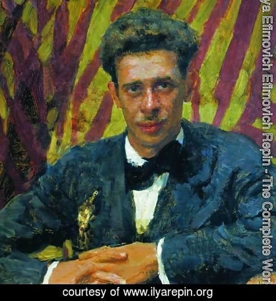 Ilya Efimovich Efimovich Repin - Portrait of sketcher, painter and theatre scenographer Nikolai Vladimirovich Remizov