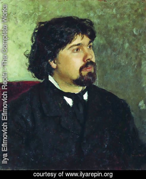 Ilya Efimovich Efimovich Repin - Portrait of the painter Vasily Ivanovich Surikov