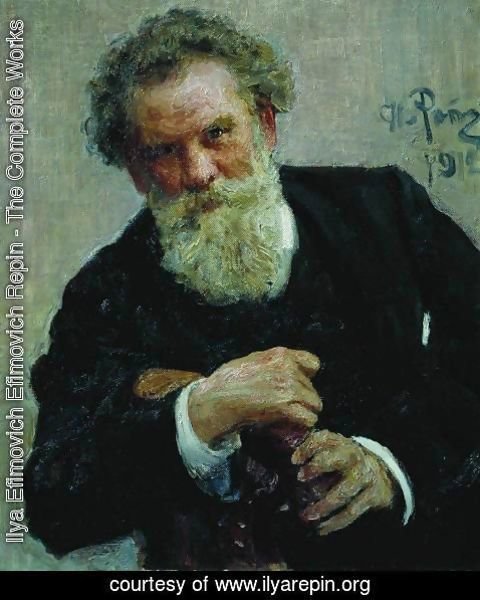 Ilya Efimovich Efimovich Repin - Portrait of writer Vladimir Galaktionovich Korolenko