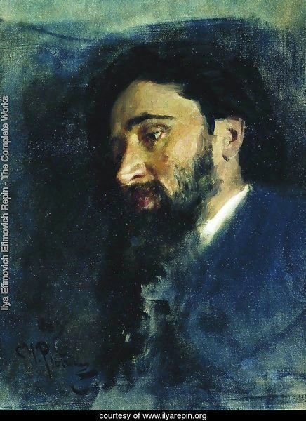 Portrait of writer Vsevolod Mikhailovich Garshin