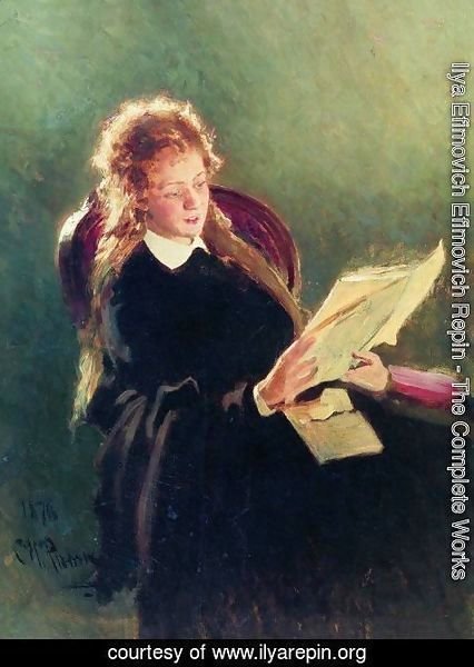 Ilya Efimovich Efimovich Repin - Reading girl