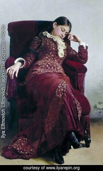 Ilya Efimovich Efimovich Repin - Rest. Portrait of the artist's wife