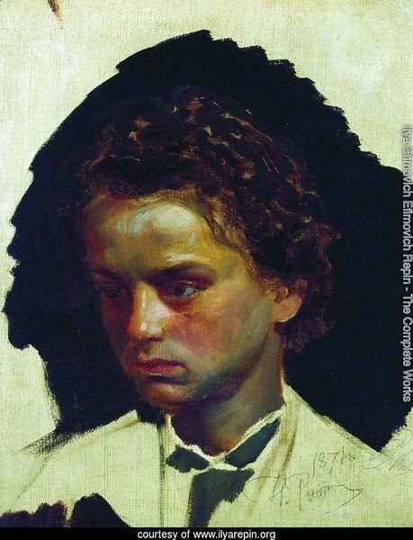 Youth portrait of sculptor Ilya Yakovlevich Ginzburg
