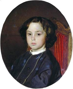 Ilya Efimovich Efimovich Repin - Portrait Of A Boy 1867